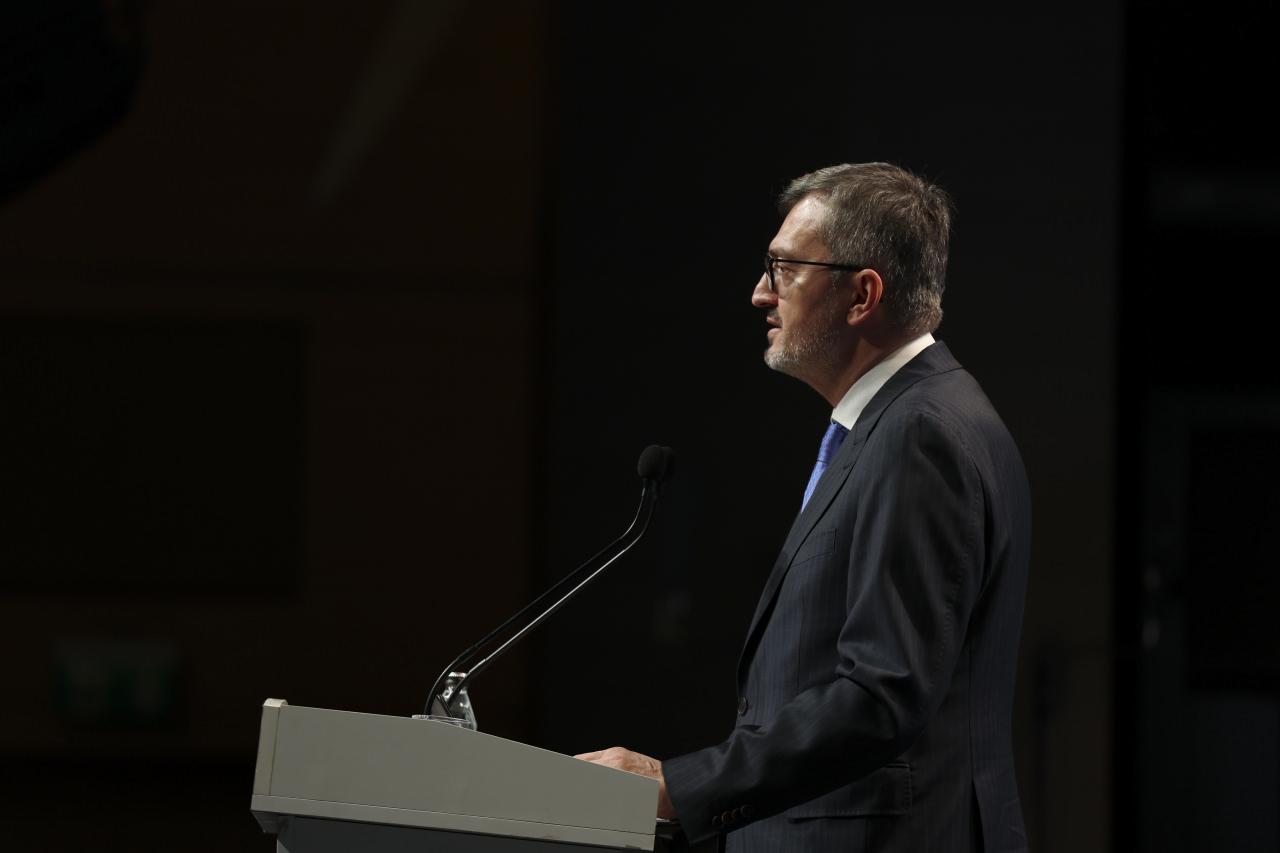 Duran, etkinlikte konuşma yaptı.