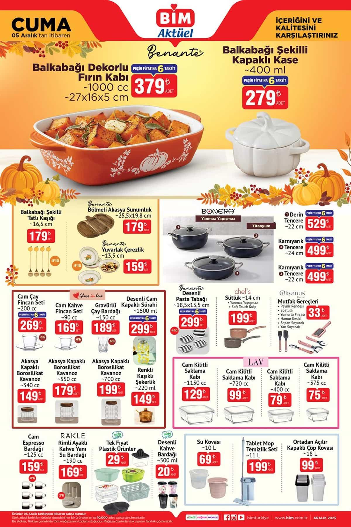 BİM 5 Aralık Aktüel Ürünler Kataloğu