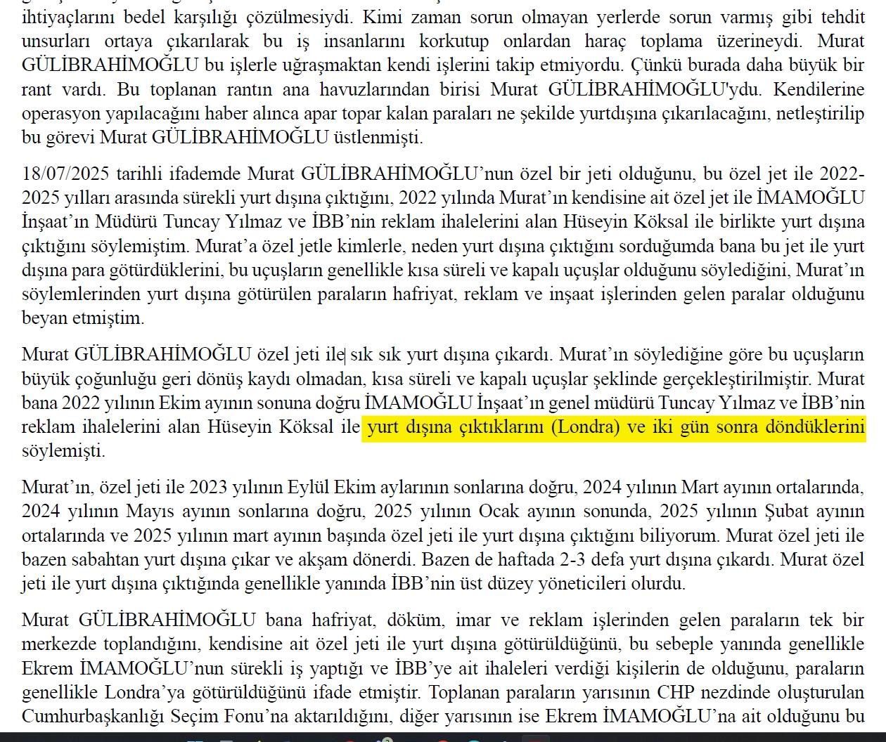 Sarp Yalçınkaya'nın 04/08/2025 tarihinde Cumhuriyet Başsavcılığında verdiği ifade