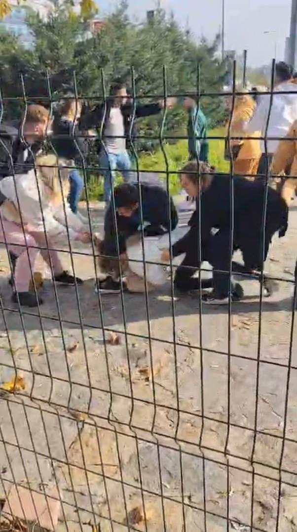 Kavga yerinden görüntüler