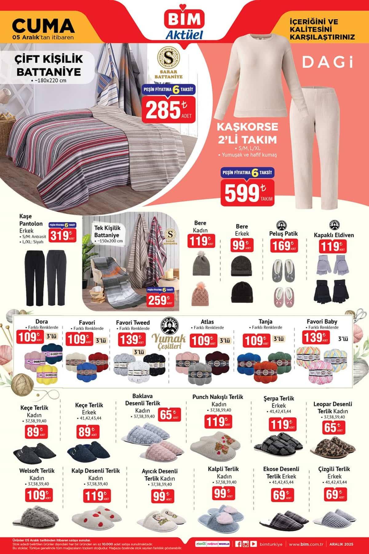 BİM 5 Aralık Aktüel Ürünler Kataloğu