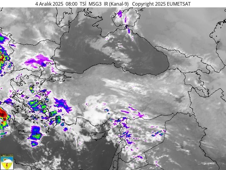 Meteoroloji Genel Müdürlüğü uydu görüntüleri.