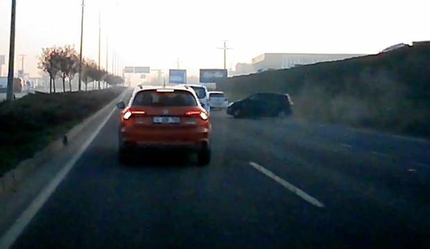 Bolu’da makasa giren araç kazaya sebep oldu