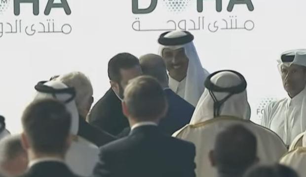 Doha'da İsrail'i korkutan mesaj! Liderlerin Hakan Fidan'I görünce tepkisi viral oldu