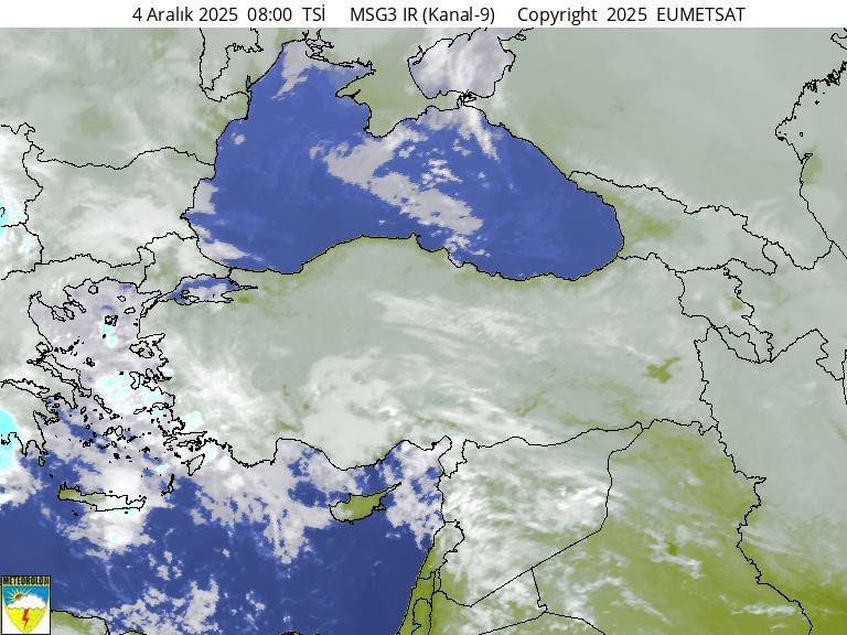 Meteoroloji Genel Müdürlüğü uydu görüntüleri.