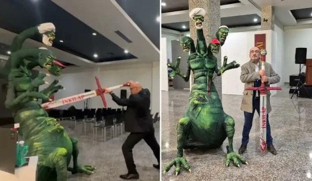 Murat Katfar Müslümanları hedef aldı! İYİ Parti skandal heykel ile ilgili harekete geçti