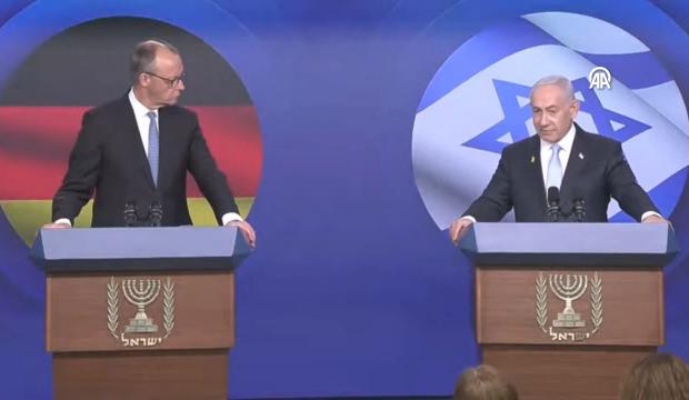 Netanyahu Başbakan Merz'in yüzüne söyledi: Almanya'da olduğu gibi Gazze'de de olsun
