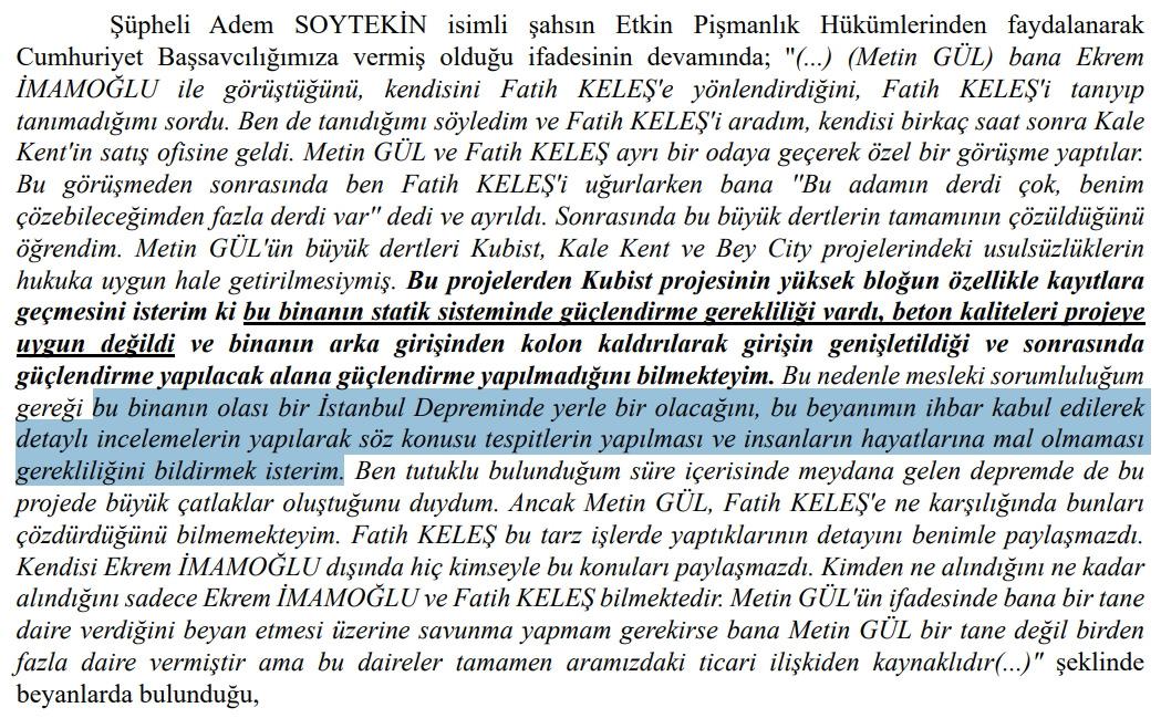 Adem Soytekin'in iddianamedeki itirafı