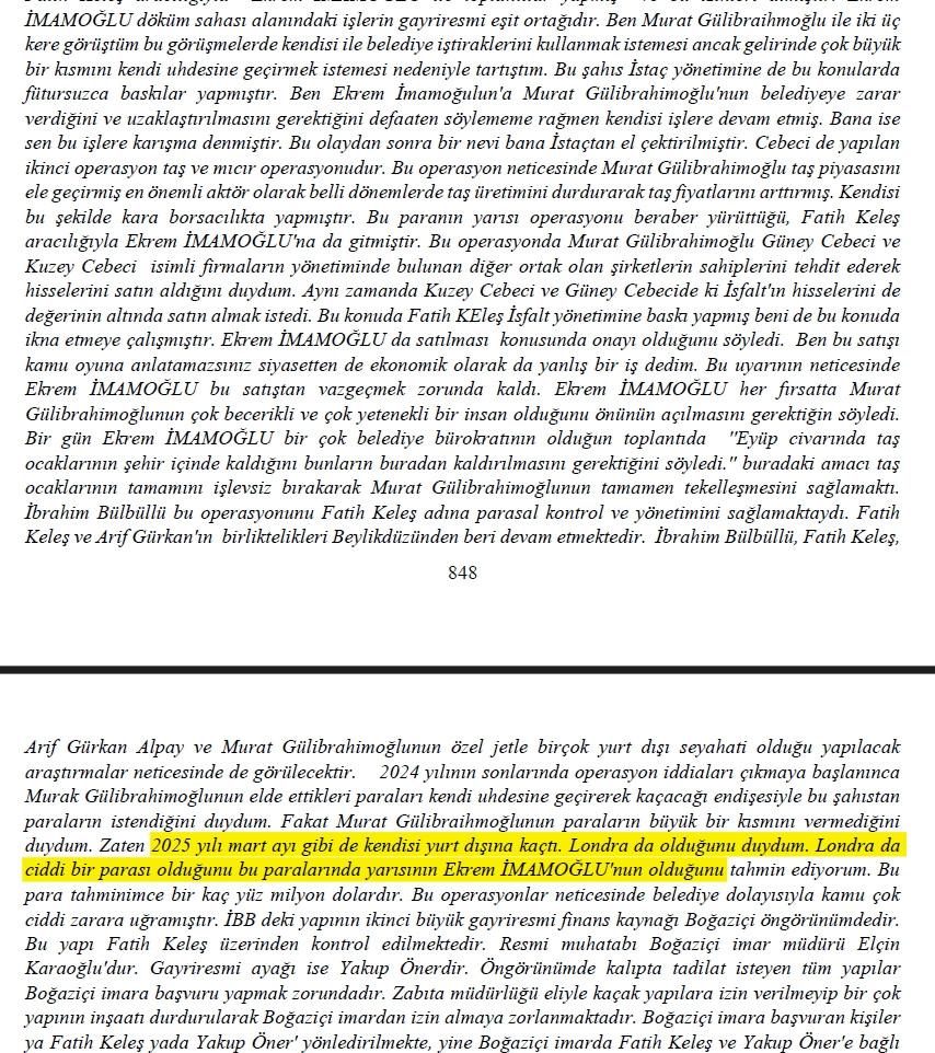 Ertan Yıldız'ın 06/05/2025 tarihinde İstanbul Cumhuriyet Başsavcılığında verdiği ifade