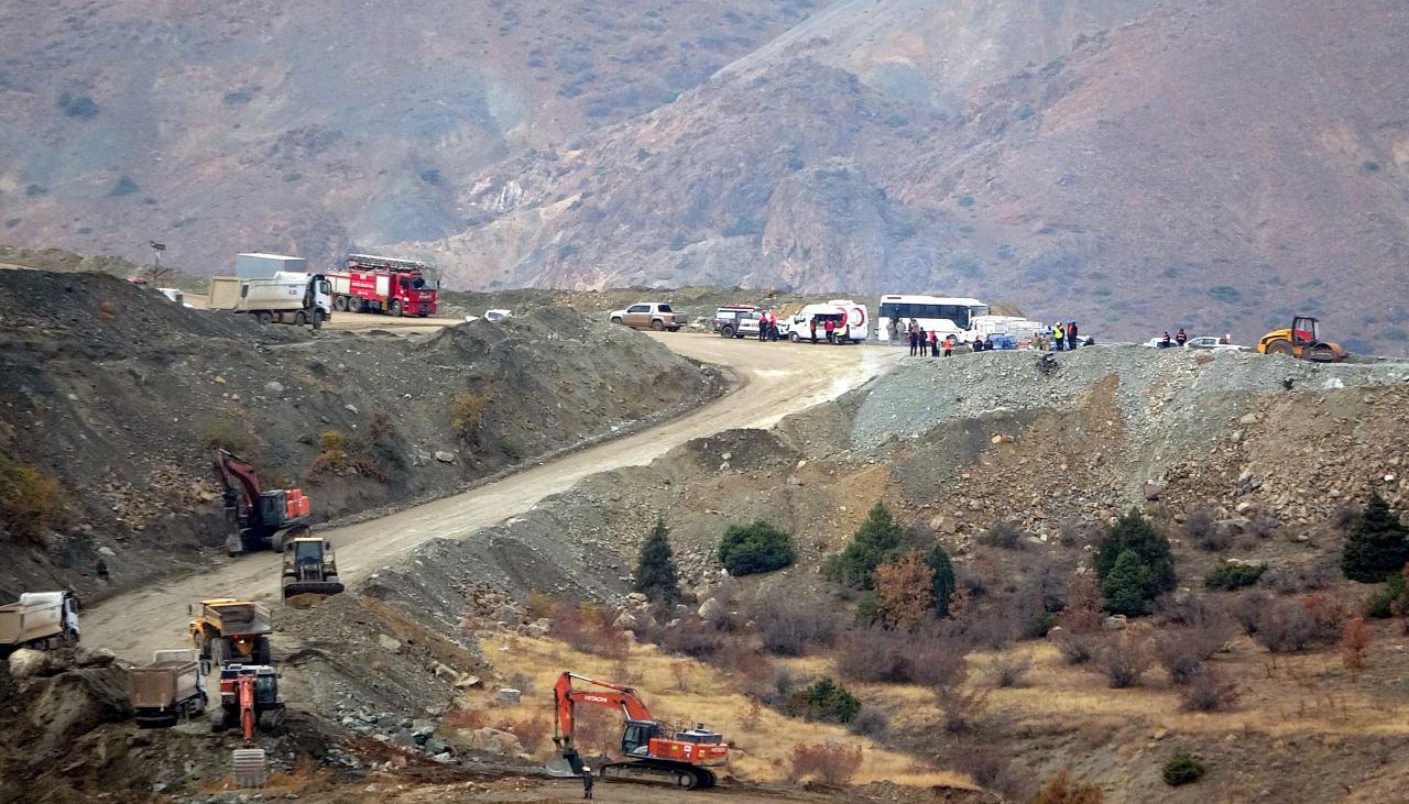 Göçüğün meydana geldiği maden sahası.