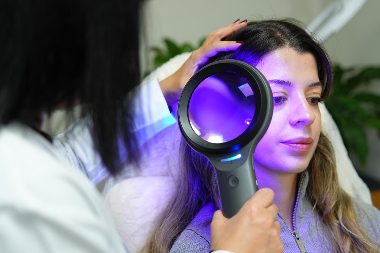 Cilt tedavisi gören bir hasta.