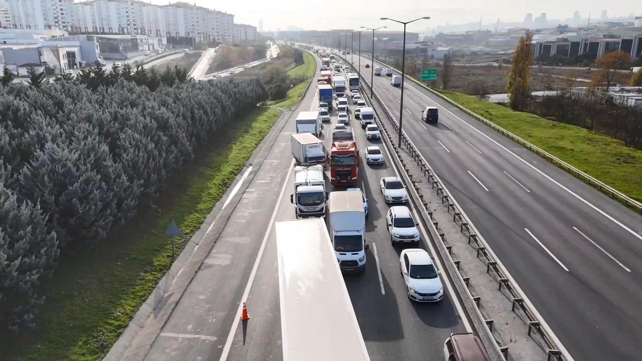 Kaza sonrası trafik yoğunluğu
