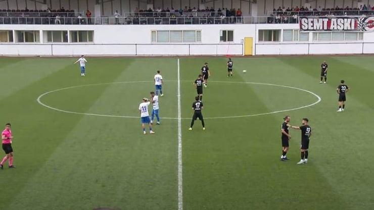 Ankaraspor-Nazillispor karşılaşmasından bir görüntü.