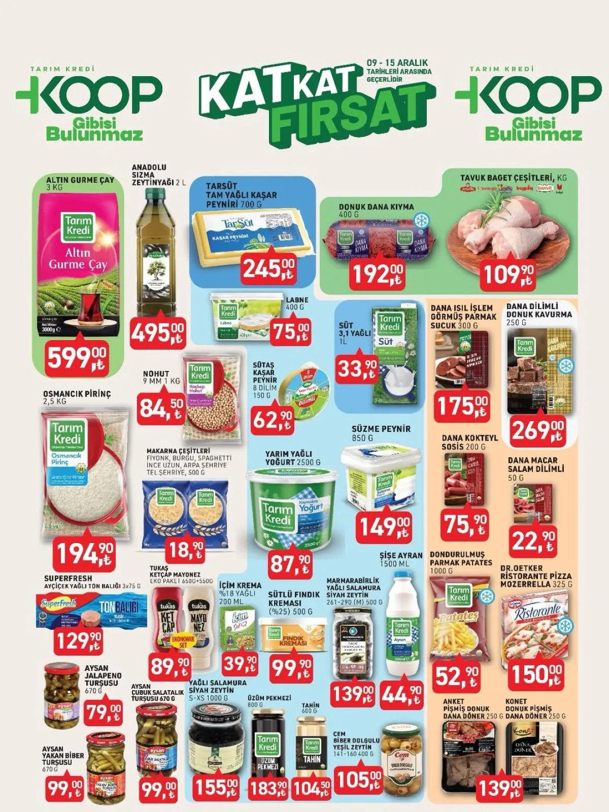 Tarım Kredi KOOP Market İndirimleri 9-15 Aralık 2025