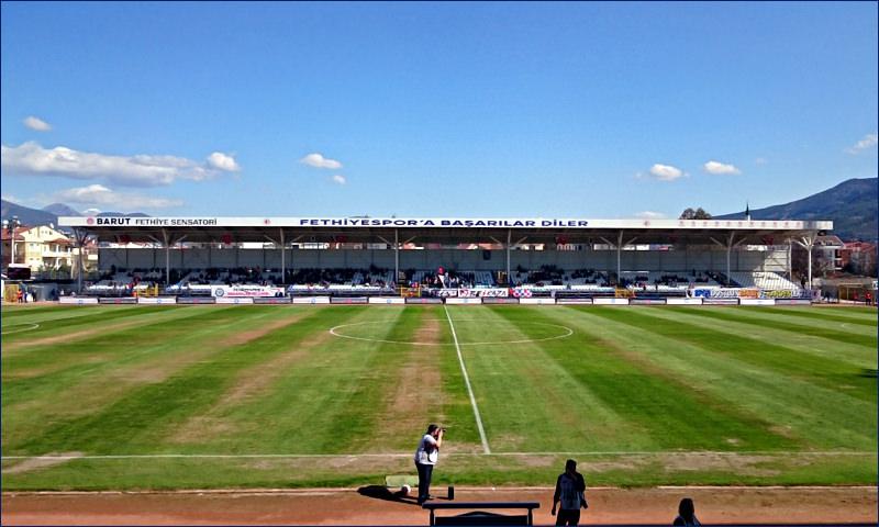 Fethiye İlçe Stadı'ndan bir görüntü.