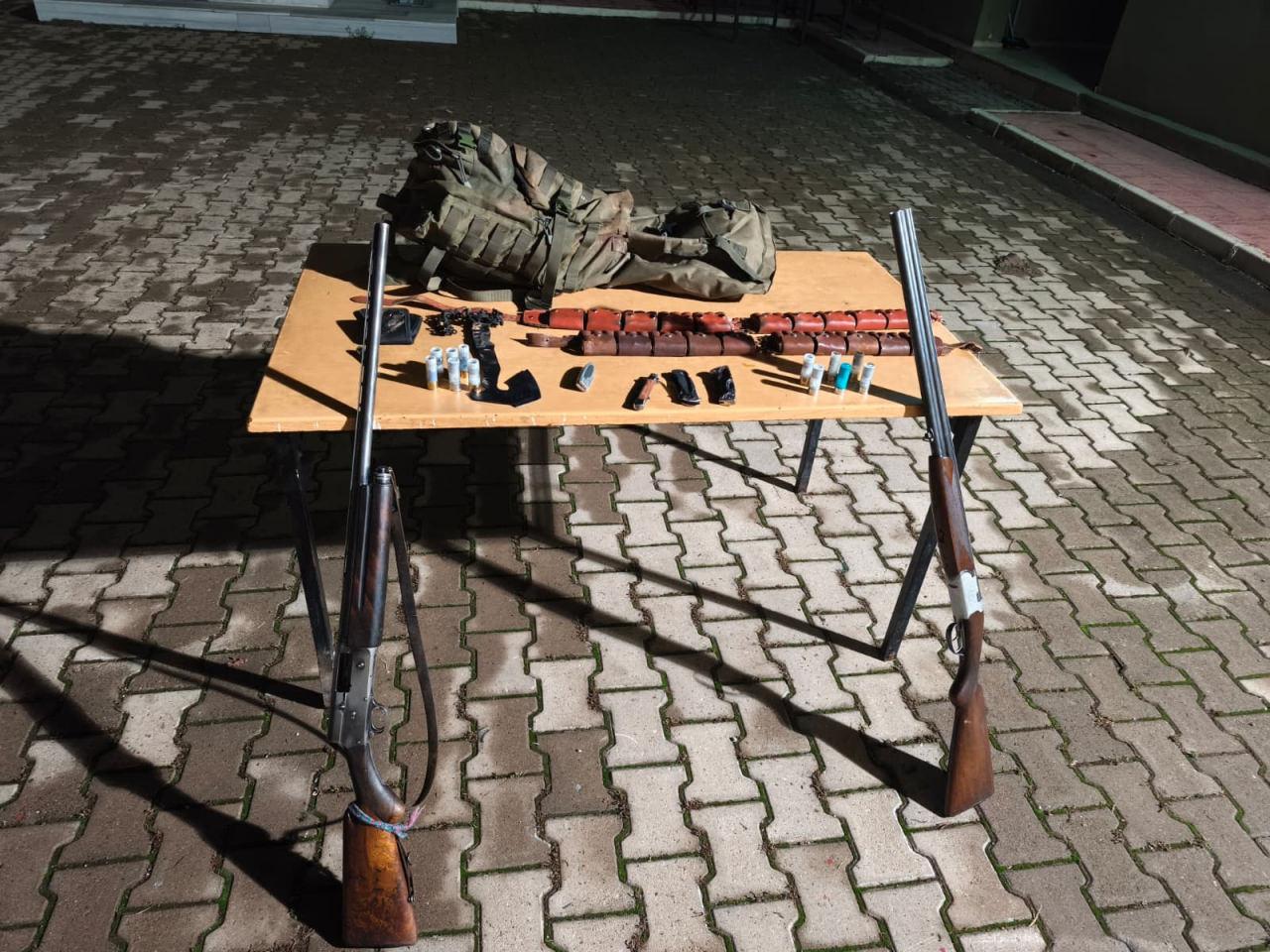 Ele geçirilen silahlar.