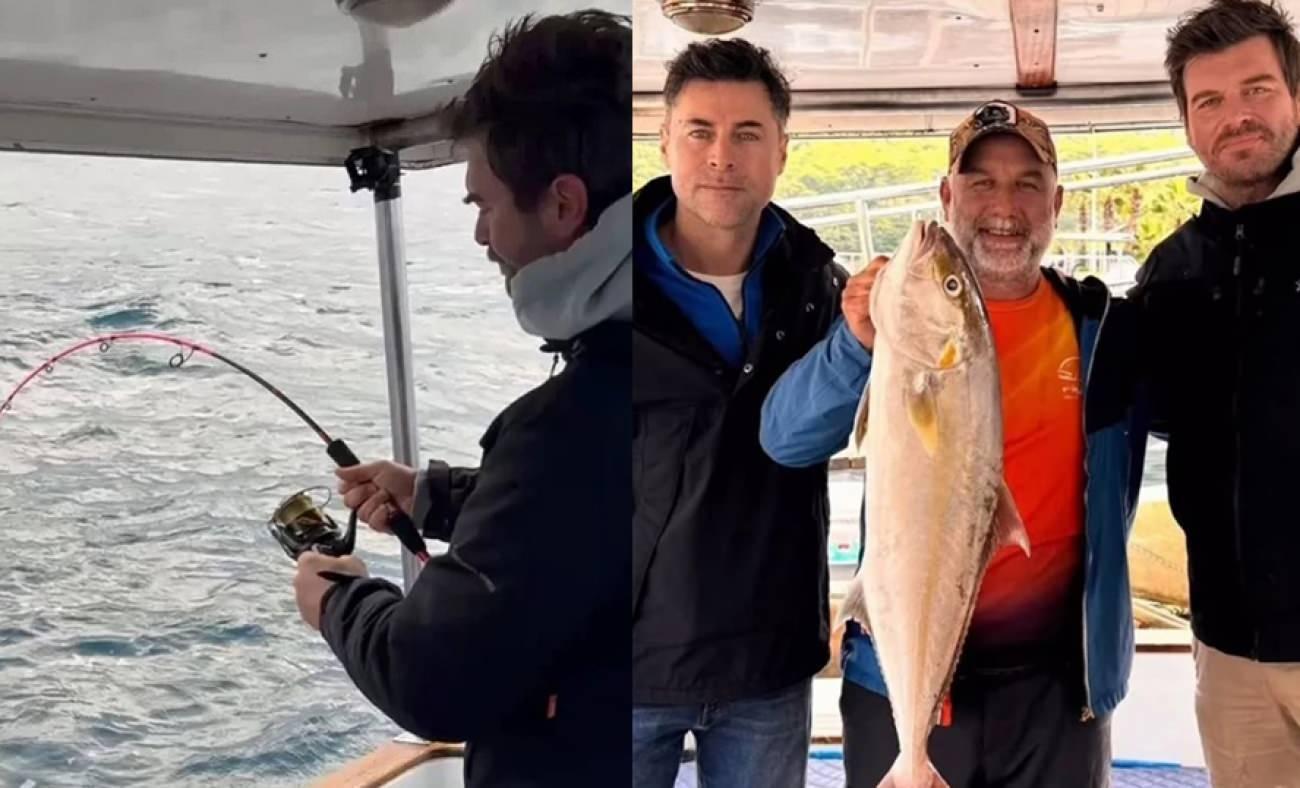 Kıvanç Tatlıtuğ ve Kıvanç Kasabalı balık tuttu! O anlar çok konuşuldu