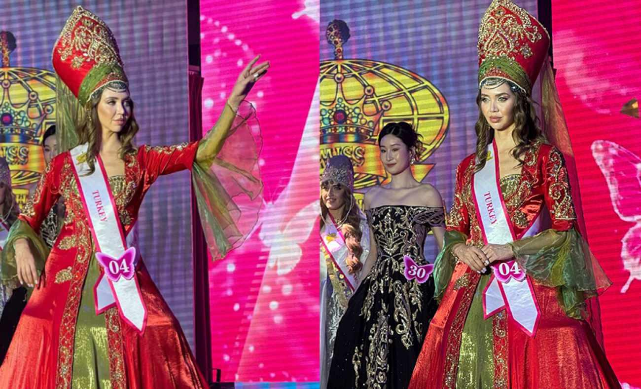 Osmanlı rüzgarı Çin'de esti: Miss model Şüheda Erkoç'un kostümü dünya birincisi oldu!