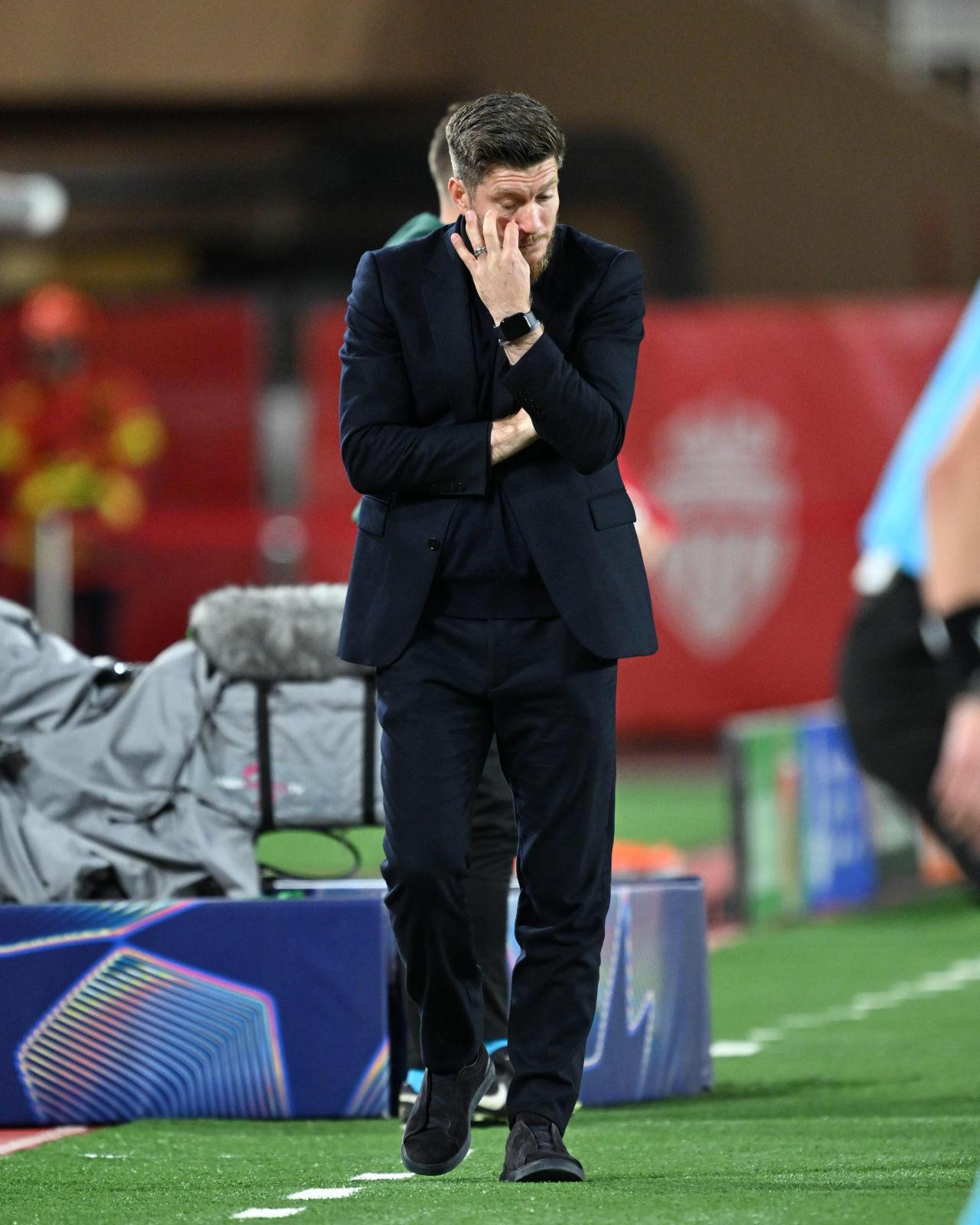 Karşılaşmada, Monaco takımı teknik direktörü Sebastien Pocognoli saha kenarından karşılaşmayı takip etti.