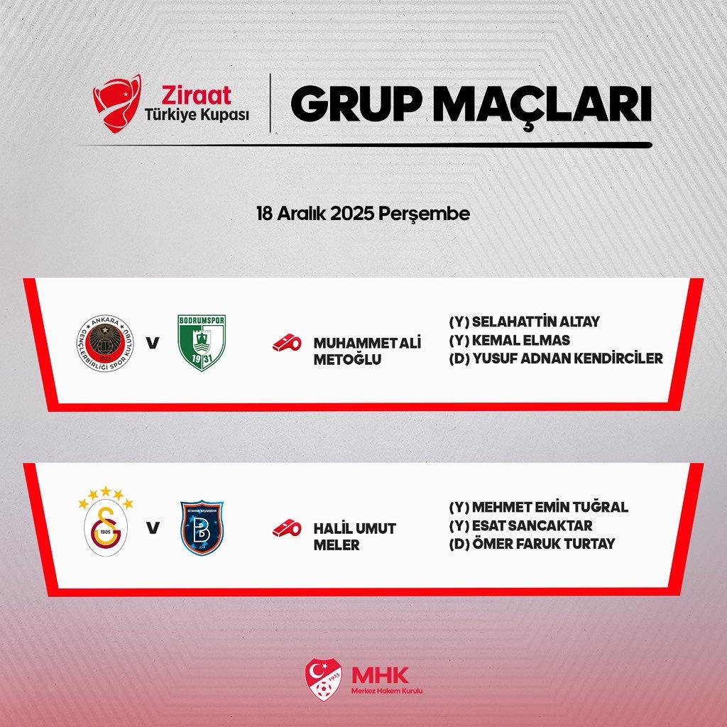 TFF, kupa maçlarını yönetecek hakemleri açıkladı.