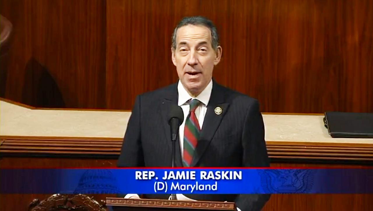 Raskin'in Meclis kürsüsünden yaptığı konuşmadan bir kare