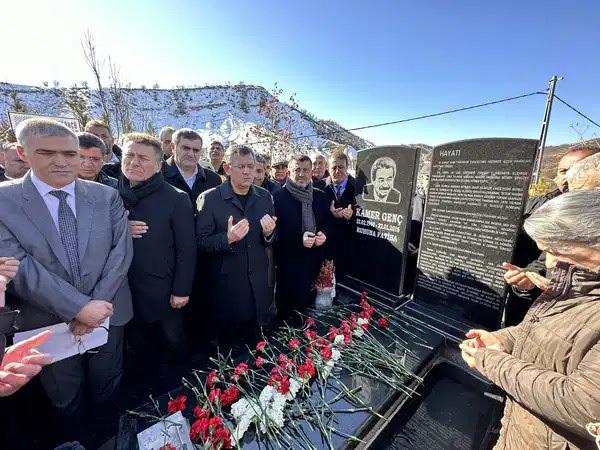 22 Ocak 2023'te Genç'in mezarı başında dua edildiği görüntüler