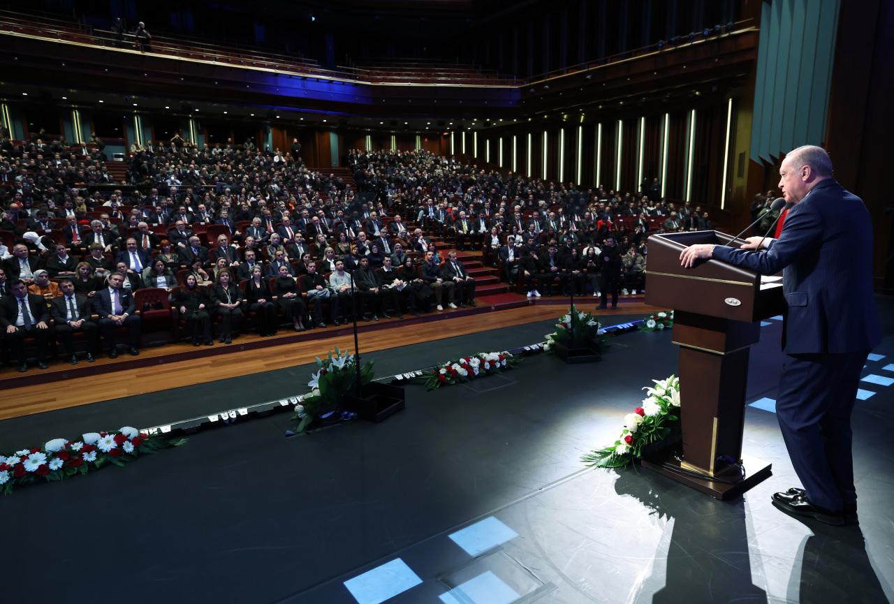 Cumhurbaşkanı Erdoğan, Cumhurbaşkanlığı Kültür Sanat Büyük Ödülleri Töreni'nde konuştu.