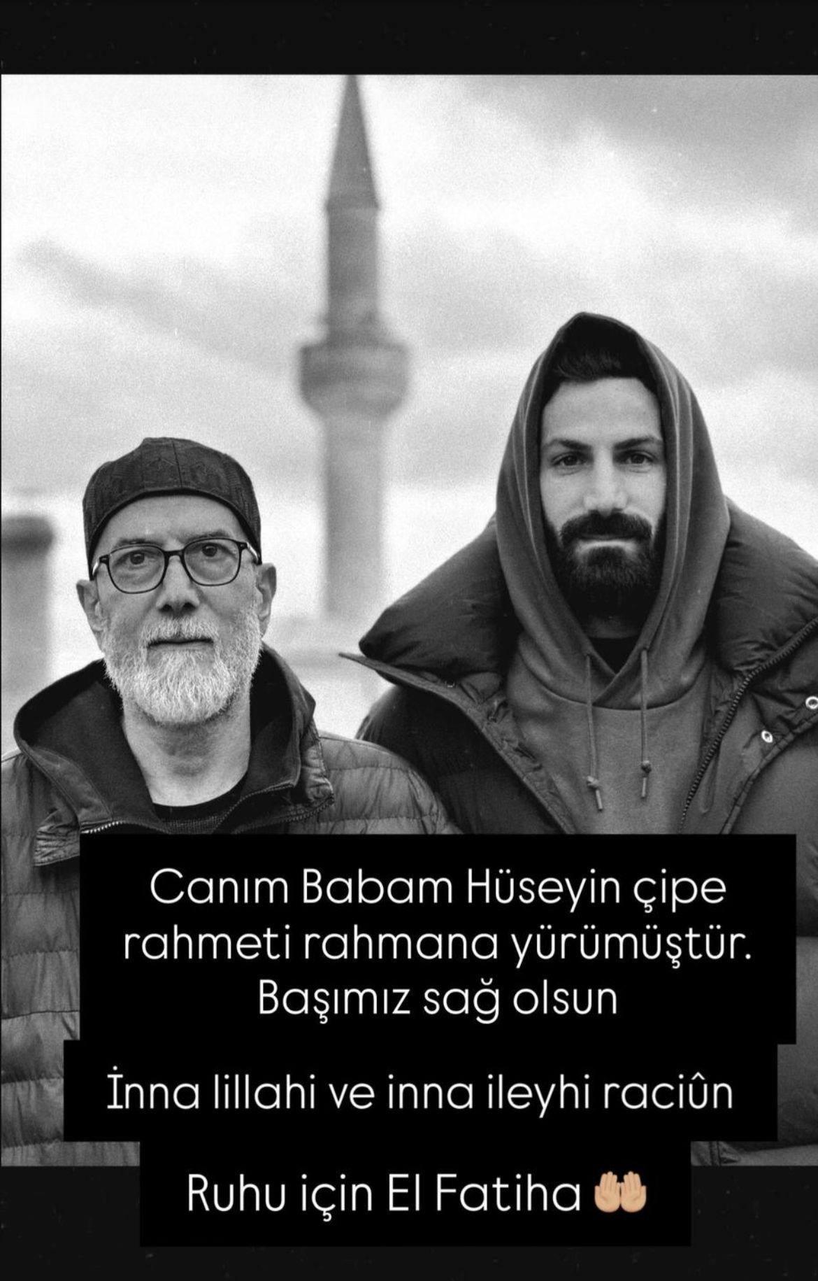 İsmail Çipe'nin sosyal medya hesabı üzerinden paylaştığı gönderinin bir ekran görüntüsü.