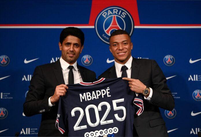 PSG Başkanı Nasser El-Khelaifi ve Kylian Mbappe