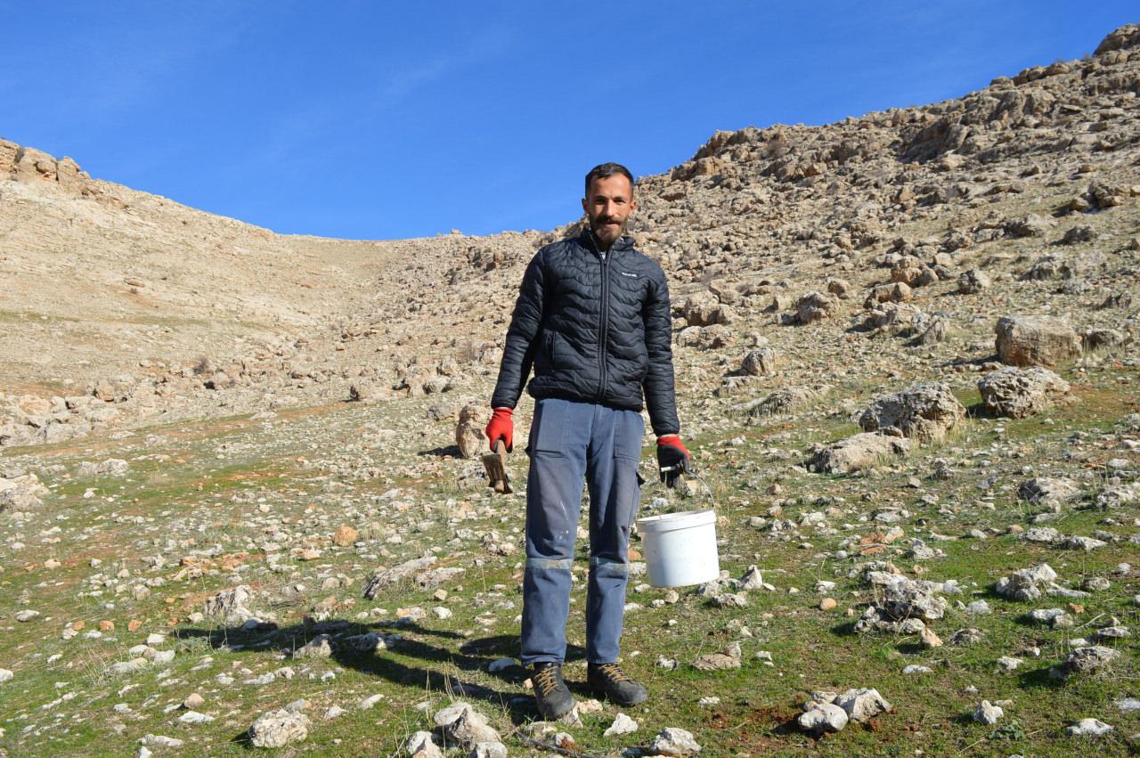 Emin Gökçen, 2 yılda 20 binden fazla fidan dikti. 