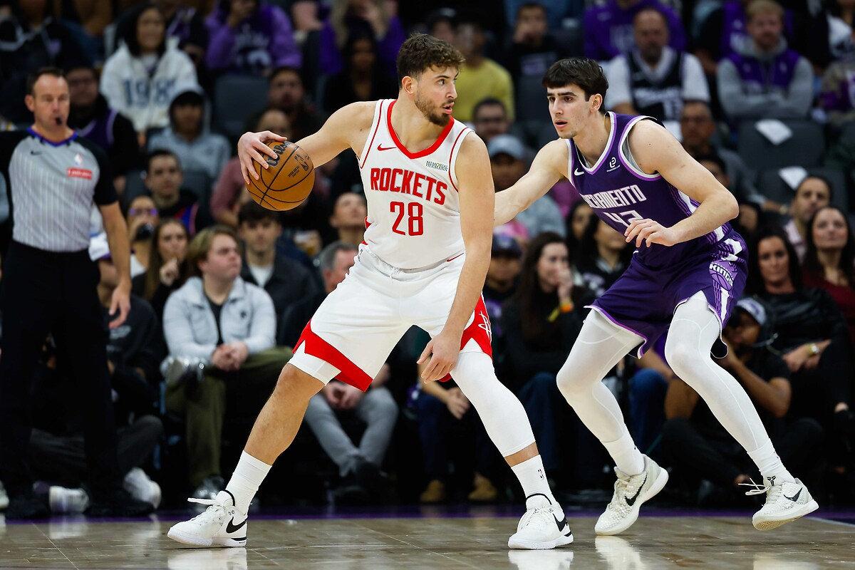 Alperen Şengün, Sacramento Kings maçında.
