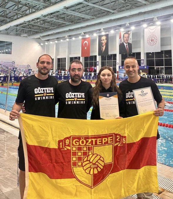 Göztepe Spor Kulübü sporcusu Derin Akar, 11 yıllık rekoru kırdı