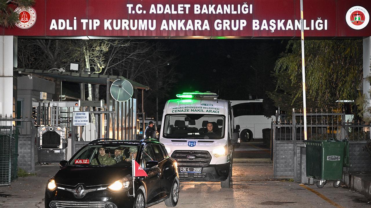 Libya heyetinin naaşları, otopsi işlemlerinin ardından Adli Tıp Kurumu'ndan böyle ayrıldı.