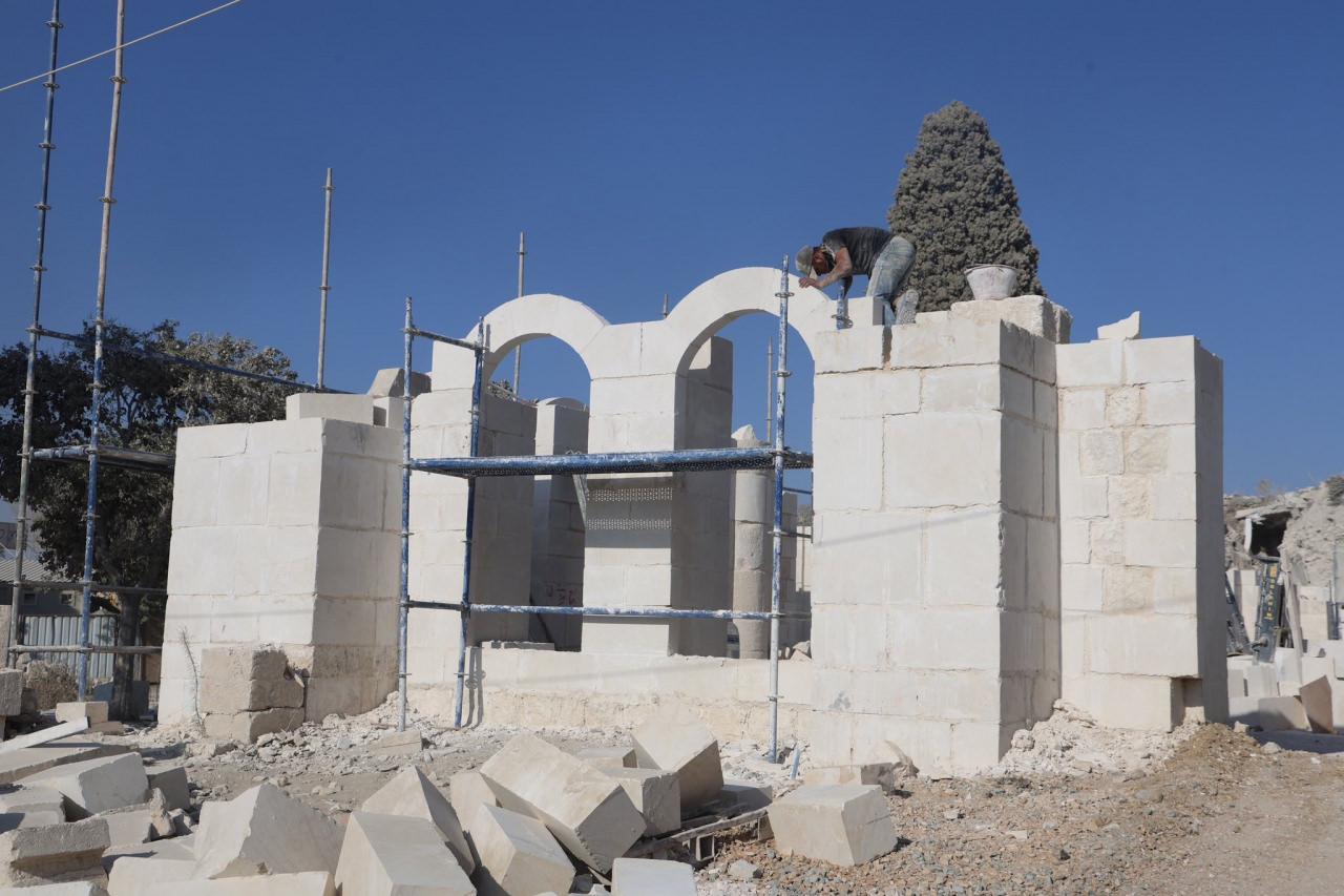 Antakya Ulu Camii inşasında 21 Eylül 2025 itibarıyla son durum.