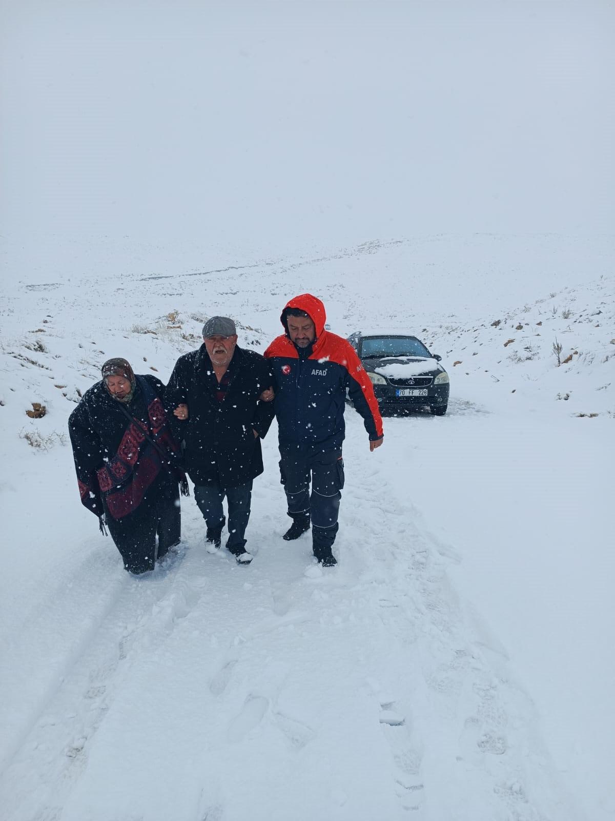 Karaman'da 4 kişi kurtarıldı