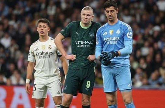 Real Madrid ve Manchester City arasında Şampiyonlar Ligi'nde oynanan maç. Arda, Haaland ve kaleci Courtois