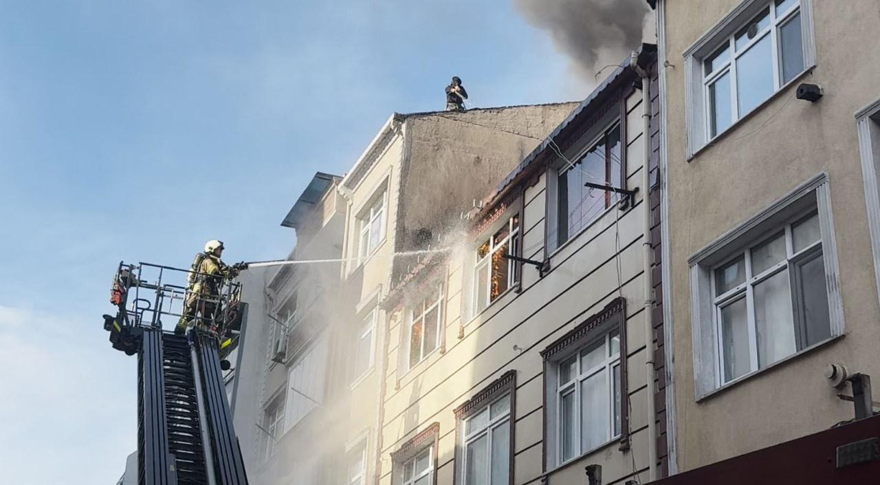 Yangın yerinden görüntüler