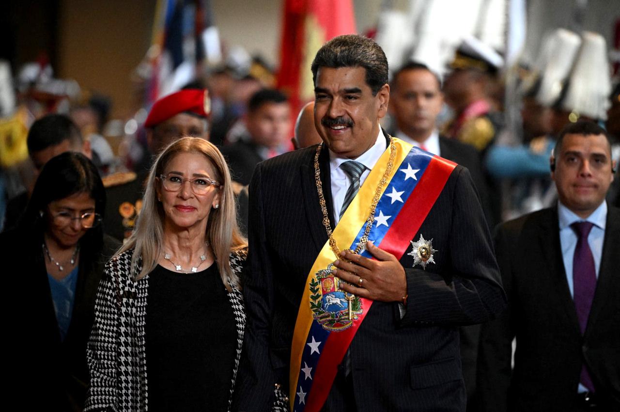 Nicolas Maduro ve eşi Cilia Flores