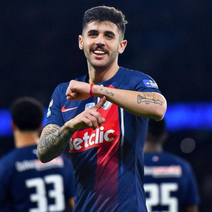 Fenerbahçe'nin peşinde olduğu 22 yaşındaki Brezilyalı stoper Beraldo'nun attığı golden sonraki sevinci.