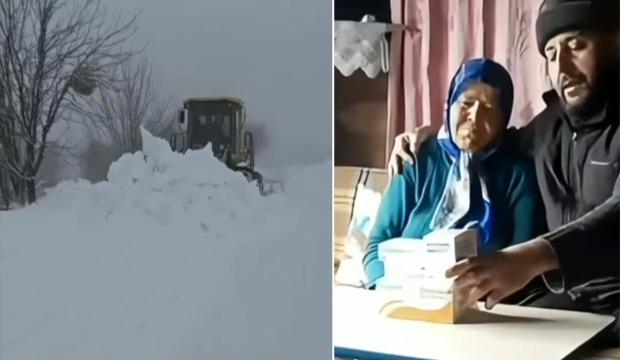 Kastamonu&rsquo;da karla kapanan k&ouml;y yolunda ila&ccedil; seferberliği! Ekipler harekete ge&ccedil;ti