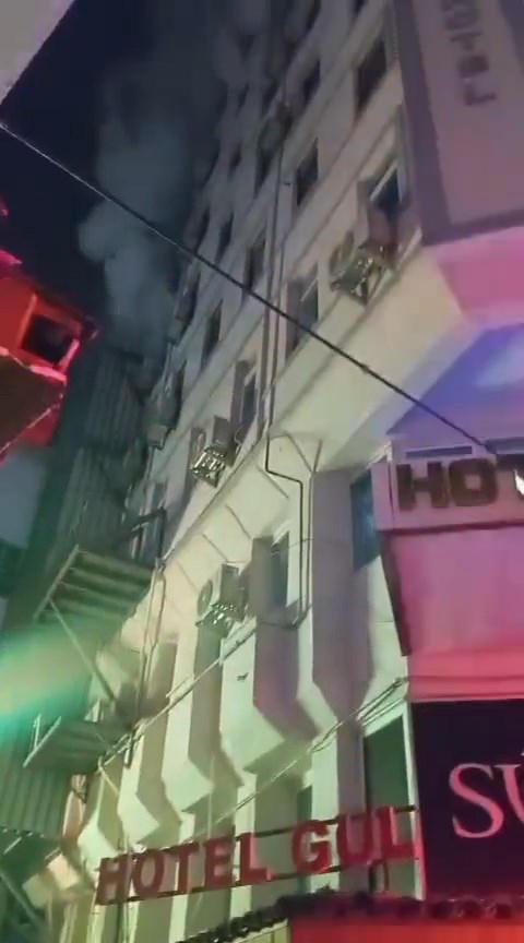 Yangın yerinden görüntüler