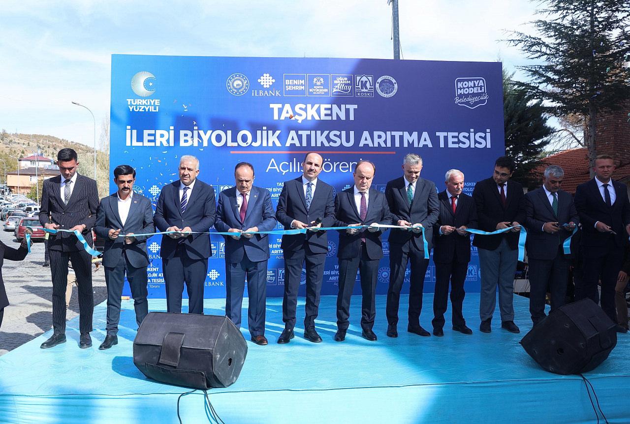 Taşkent İleri Biyolojik Atıksu Arıtma Tesisi'nin kurdelesi kesildi.