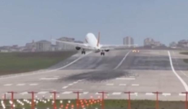 Uçak pisti pas geçti