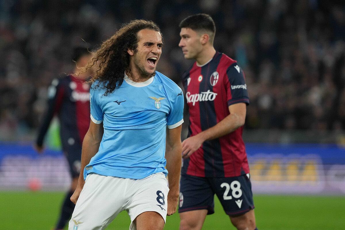Matteo Guendouzi, Lazio formasıyla İtalya Serie A'da Bologna karşısında.