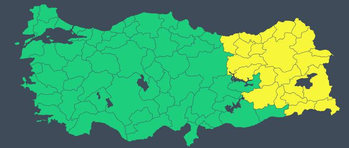 Sarı kod verilen illetr