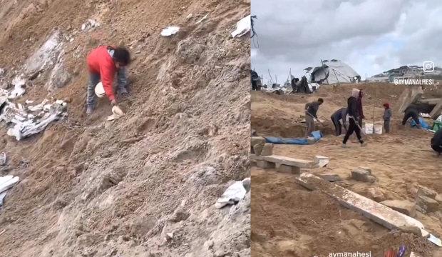 Gazze'de kumların altından ekmek &ccedil;ıkarma m&uuml;cadelesi...