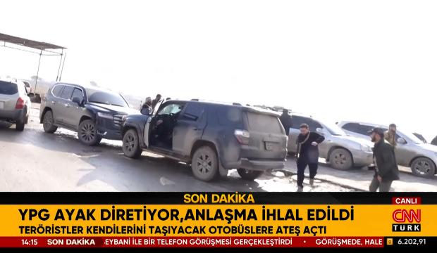 YPG'li ter&ouml;ristler teslim olanları taşıyacak otob&uuml;slere ateş a&ccedil;tı