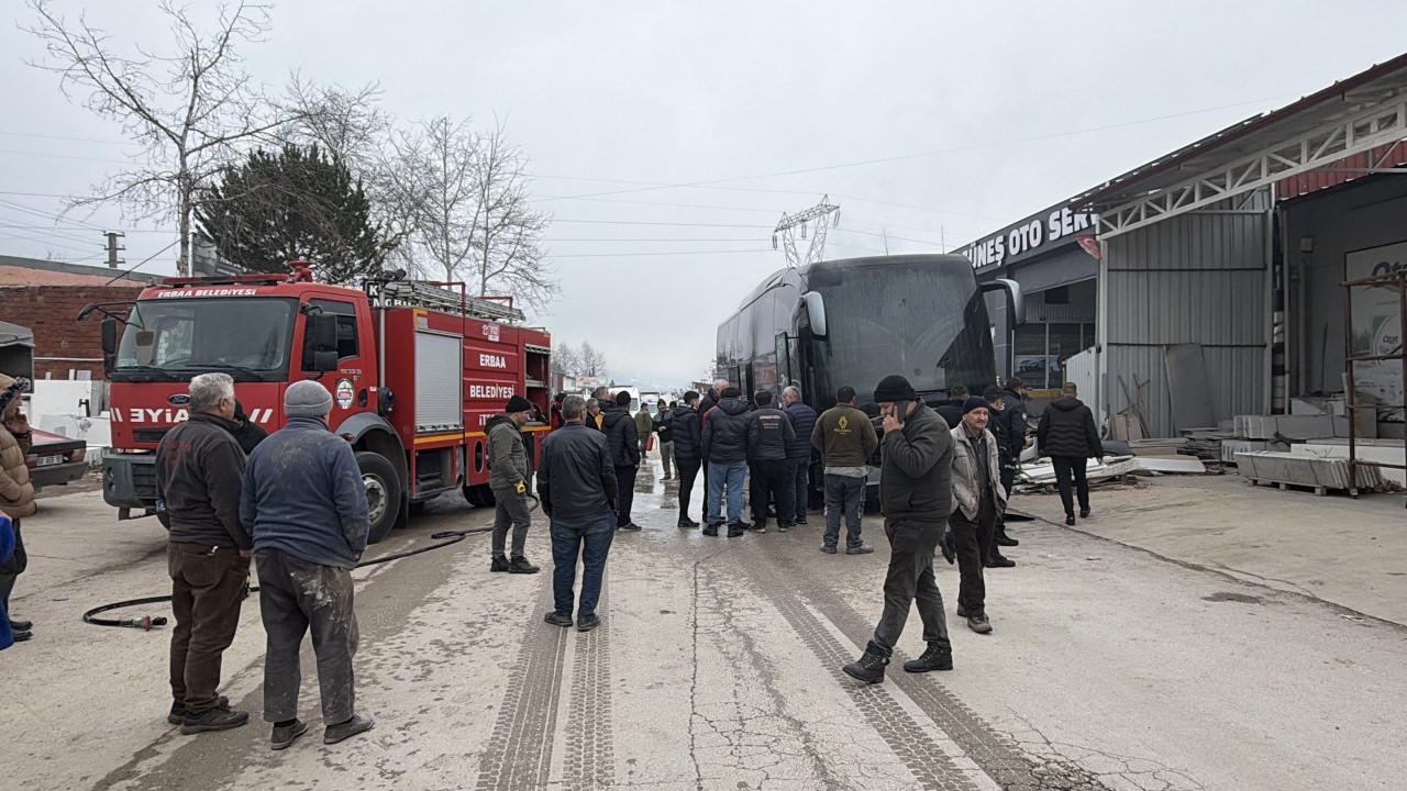 Yangın yerinden görüntüler