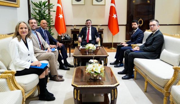 Cumhurbaşkanı Yardımcısı Cevdet Yılmaz, ABD B&uuml;y&uuml;kel&ccedil;isi Barrack&rsquo;ı kabul etti