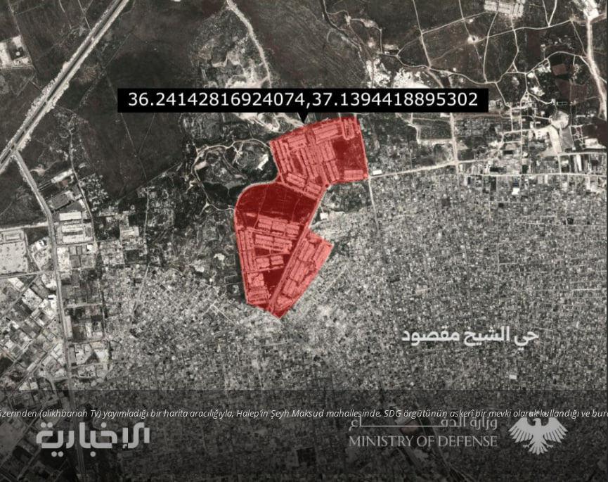 Şeyh Maksud mahallesinde işaretlenen SDG'nin terör merkezi